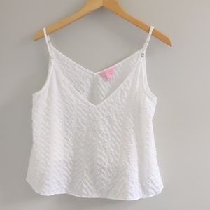 White Lily Pulitzer Crop Top